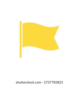 Yellow on a pole yellow flag waving flag on a pole