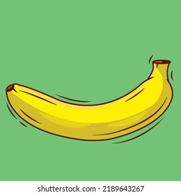 ilustración vectorial de un banano amarillo