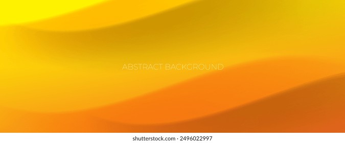 yellow orange abstract banner background with wavy lines texture