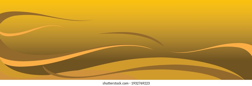 Yellow Orange abstract curve pattern background with copy space, Wave Abstract Background. For Design Flyer, Banner, Landing Page. Vector Illustration with Color Gradient