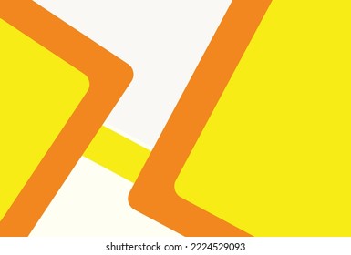 abstrakter, gelber und orangefarbener geometrischer Hintergrund, Vektorgrafik