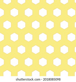 Yellow orange abstract geometry . Seamless patterns . Hexagons . Vector .