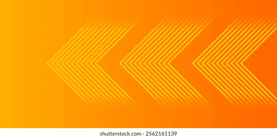 Yellow and orange abstract gradient background with geometric shapes minimal blur design arrow dynamic shapes lines and orange element colour dynamic shapes composition vector illustration eps10.