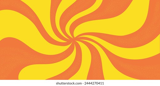 Fondo de textura abstracta naranja amarillo. Fondo alegre brillante con olas. Vector Anuncio Horizontal. Verano soleado