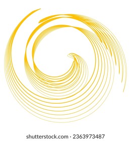 yellow orange abstract wavy colourful lines vector illustration eps