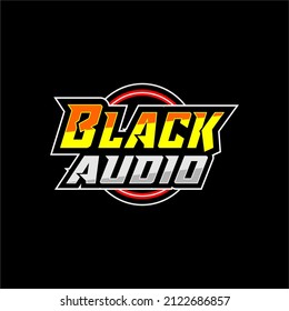 Yellow and orange audio logo 