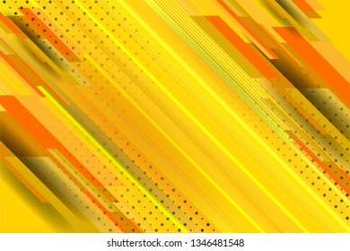 yellow and orange background with dotted geometric texture for web layout, advertising, media and presentation concepts, vector illustration