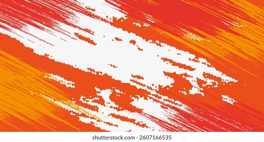 Yellow and orange background with grunge pattern and dots.