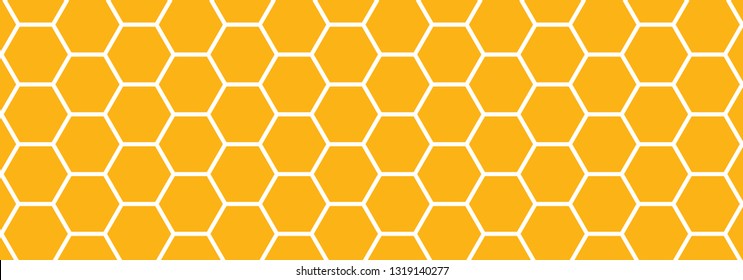 Yellow, orange beehive background. Honeycomb, bees hive cells pattern. Bee honey shapes. Vector geometric seamless texture symbol. Hexagon, hexagonal raster, mosaic cell sign or icon. Gradation color.