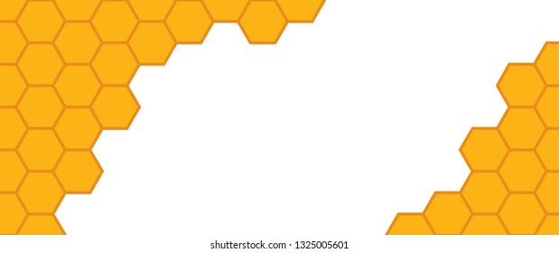Yellow, orange beehive background. Honeycomb, bees hive cells pattern. Bee honey shapes. Vector geometric seamless texture symbol. Hexagon, hexagonal raster, mosaic cell sign or icon. Gradation color.