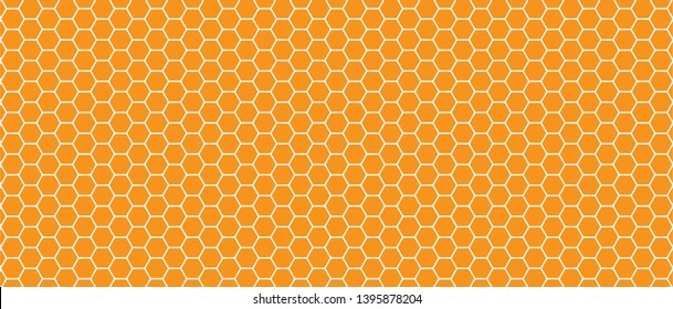 Yellow, orange beehive background. Honeycomb, bees hive cells pattern. Bee honey shapes. Vector geometric seamless texture symbol. Hexagon, hexagonal raster, mosaic cell sign or icon. Gradation color.