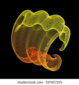 yellow orange blending movement line vector