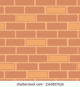 A yellow or orange brick wall with place for text. A vector seamless pattern with brick background. A texture 1:1 format for a construction company or real estate agency
