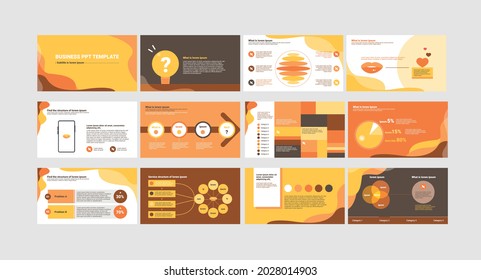 It's a yellow, orange, and brown maple-colored pipity template that feels like autumn. Use charts and graphs. It's useful because you can organize the contents neatly.