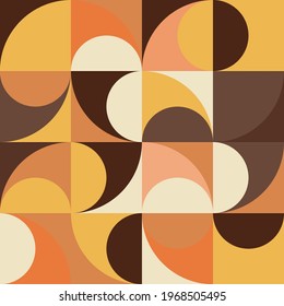 Yellow, orange and brown vintage abstract seamless