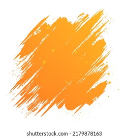 Yellow and orange brush stroke patch vector illustration