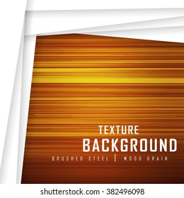 Yellow Orange Brushed Metal Wood Grain Texture Background Graphic Design Vector Illustration EPS10 