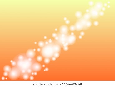 yellow orange bubble background abstract