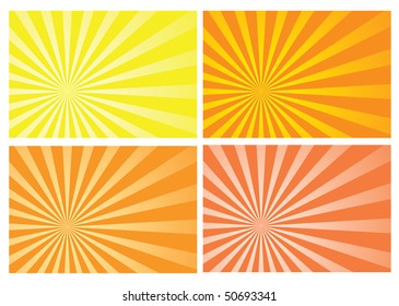yellow and orange burst rays background, eps10 format, preserve transparency and opacity mask for easy color changing, position of the burst and fading effects. A clipping mask is used.
