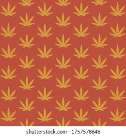 yellow and orange cannabis leafs background