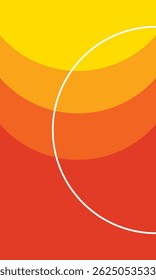 Yellow to orange Circle Radial layer background. Sun rays template.