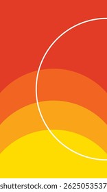Fondo de capa radial de círculo amarillo a naranja. Plantilla de rayos solares.