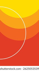 Fondo de capa radial de círculo amarillo a naranja. Plantilla de rayos solares.