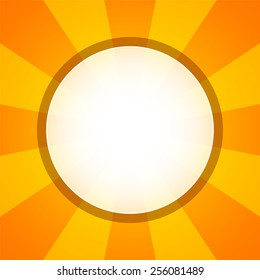 Yellow orange circular background with white hole in the middle