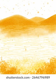 yellow orange colorful abstract illustration, background, wallpaper, card invitation design