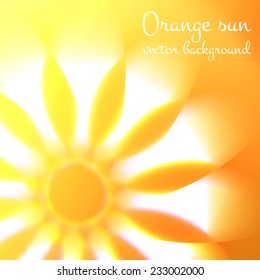 Yellow and orange colors warming sun beautiful background design. Illustration made in vector with clipping mask.