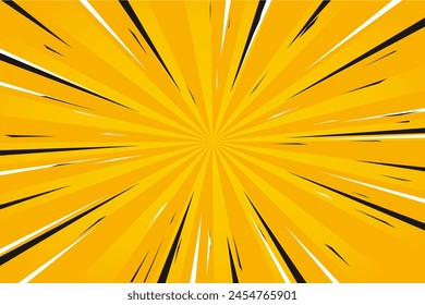 YELLOW ORANGE COMIC ZOOM BACKGROUND VECTOR FREE