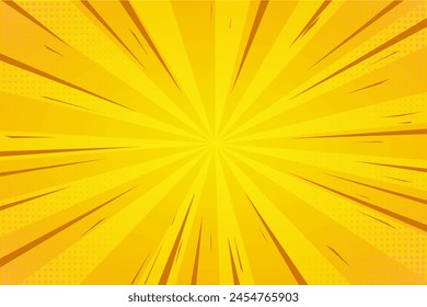 YELLOW ORANGE COMIC ZOOM BACKGROUND VECTOR FREE