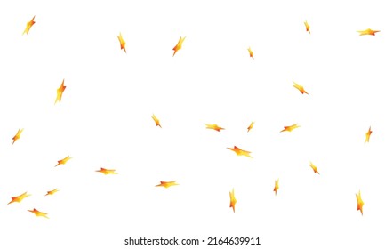 Yellow and orange falling gradient stars on white background