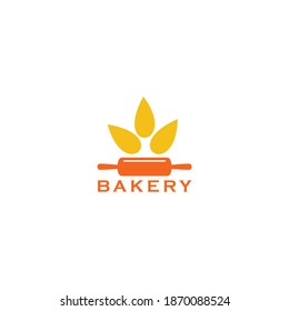 Logo für gelbe und orangefarbene Flachbäckerei