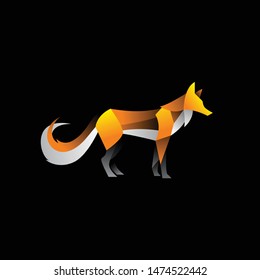 Yellow Orange Fox Logo Icon Template Stock Vector (Royalty Free) 1474522442