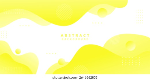 Yellow Orange Geometric Abstract Background with Circles