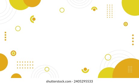 yellow and orange geometric shape on white background with copy space for text