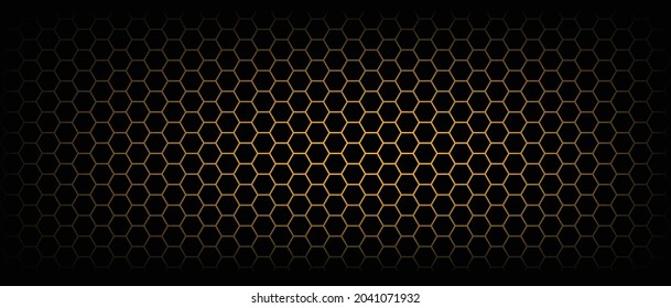Yellow, orange, gold beehive background. Honeycomb, bees hive cells pattern. Bee honey shapes. Vector geometric seamless texture symbol. Hexagon, hexagonal raster, mosaic cell sign or icon. Gradation.