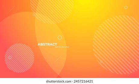 yellow orange gradient background with geometric shapes composition