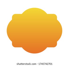 yellow and orange gradient frame banner design, Label tag product decoration sale card emblem invitation and premium theme Vector illustration