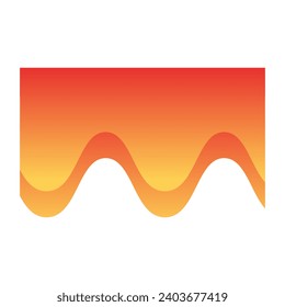 Yellow and orange gradient shapes for paper corners. Vector illustration.