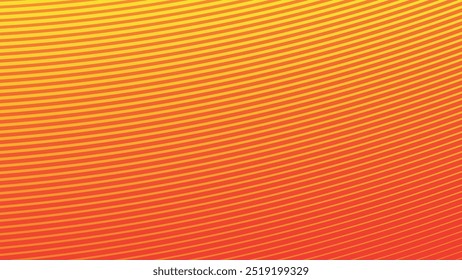 Yellow and orange gradient with stripes line abstract background vector image