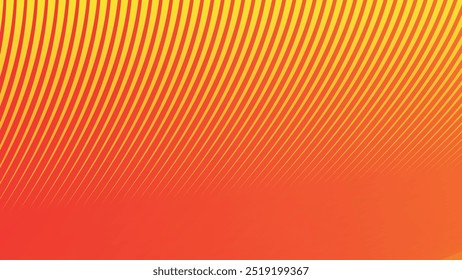 Gradiente amarillo y naranja con líneas de rayas Imagen de Vector de fondo abstracto