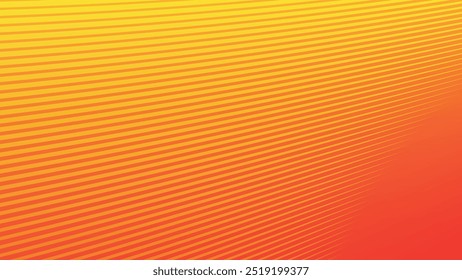 Gradiente amarillo y naranja con líneas de rayas Imagen de Vector de fondo abstracto