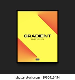 Yellow and Orange Gradient Vertical Cover Template. Vector illustration