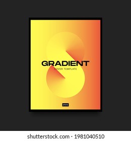 Yellow and Orange Gradient Vertical Cover Template with Infinity Symbol. Vector illustration