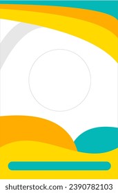 yellow orange green pamphlet template