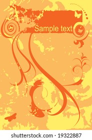 yellow and orange grunge background