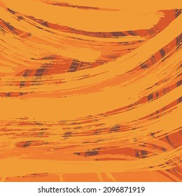 Fondo amarillo naranja grunge. Textura rayada vectorial