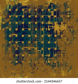 Yellow orange grunge background. Vector scratched texture